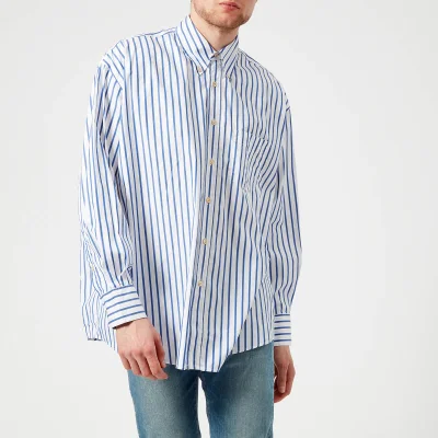 Our Legacy Men's Borrowed Buttoned Down Shirt - Blue Candy Stripe