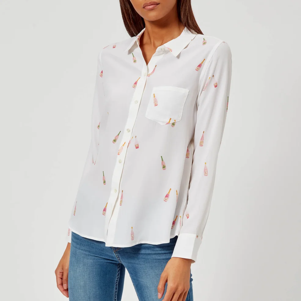 Rails Women's Kate Rose Print Shirt - White Image 1