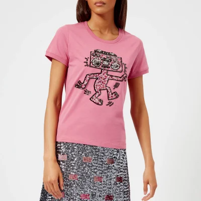 Coach 1941 Women's Coach X Keith Haring Embellished T-Shirt - Fuchsia