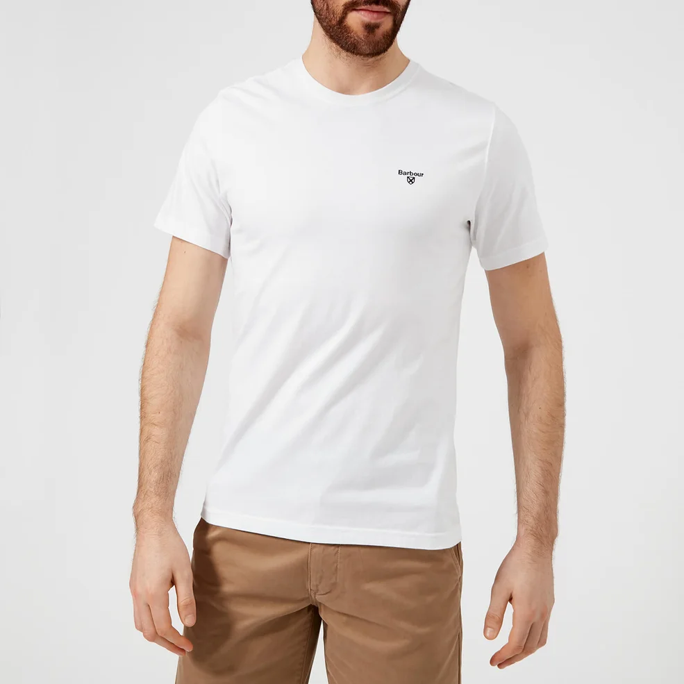 Barbour Heritage Men's Sports T-Shirt - White Image 1
