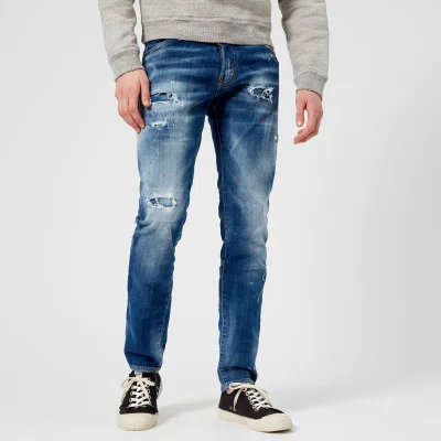 Dsquared2 Men's Cool Guy Paint Spots Buchi Wash Jeans - Blue