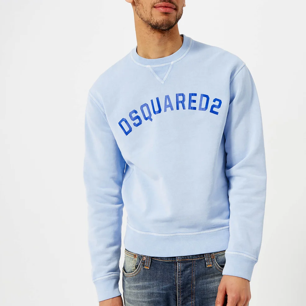 Dsquared2 Men's Dsquared2 Logo Sweatshirt - Light Blue Image 1