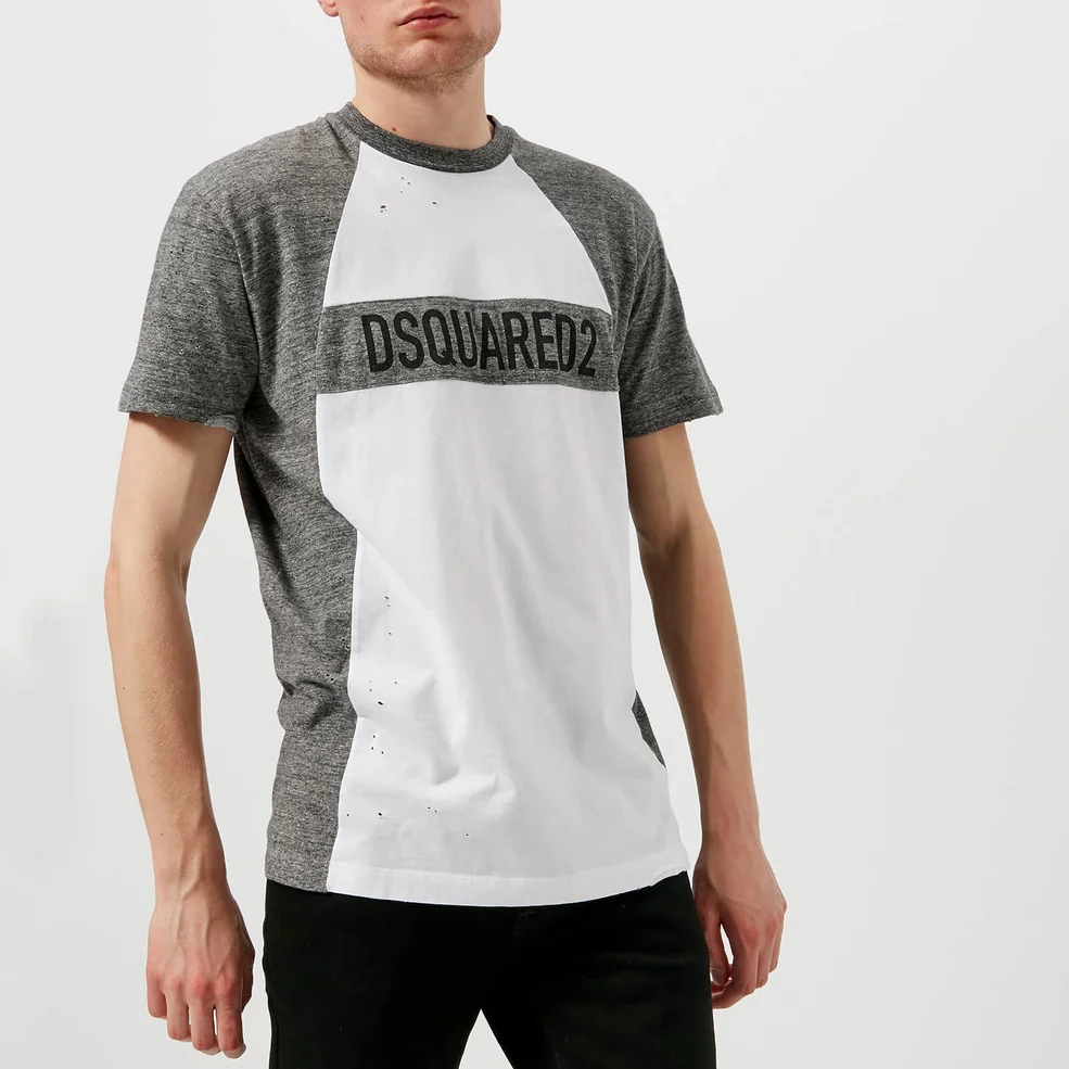 Dsquared2 Men's Raglan Fit T-Shirt - White Image 1