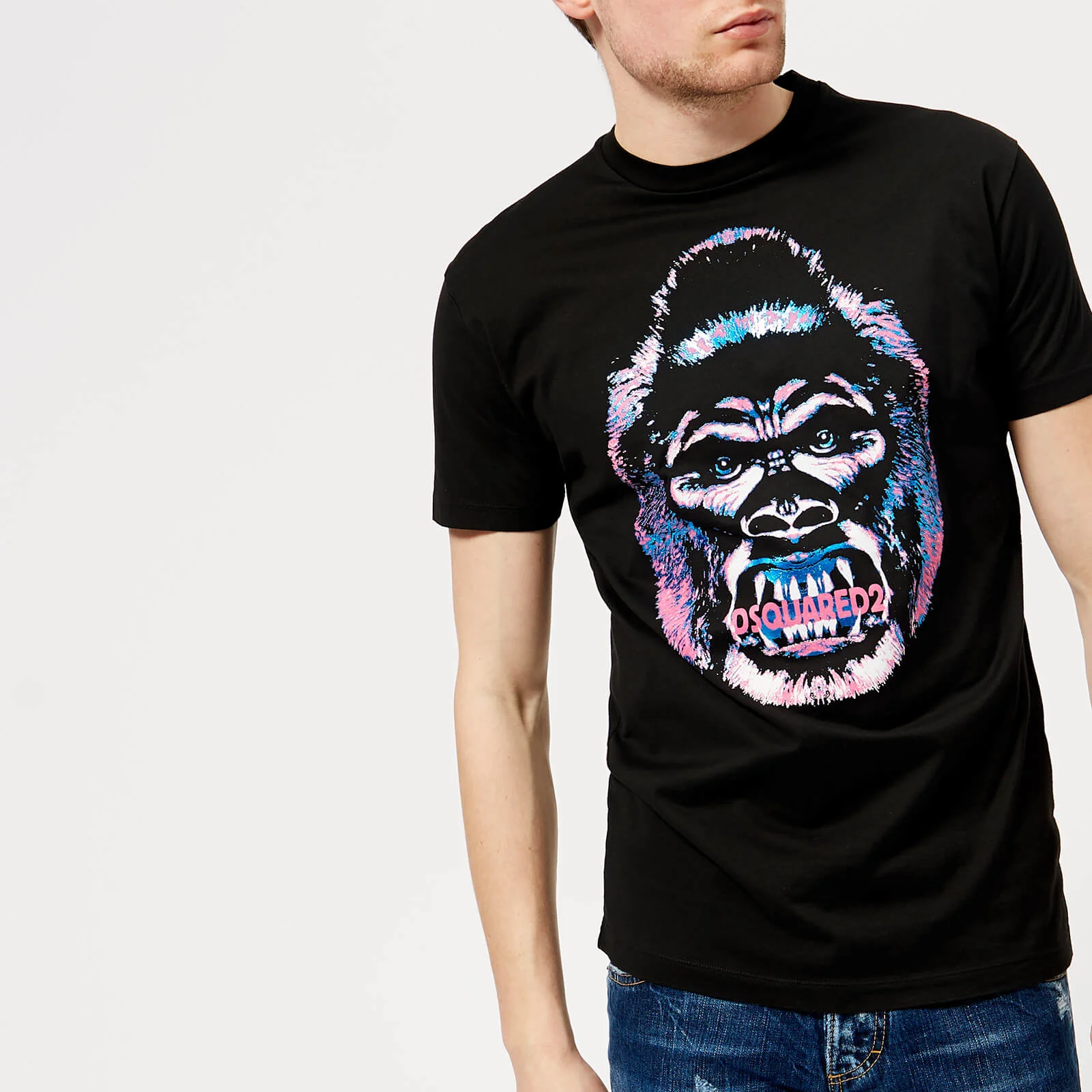 Dsquared2 Men's Gorilla Face T-Shirt - Black Image 1