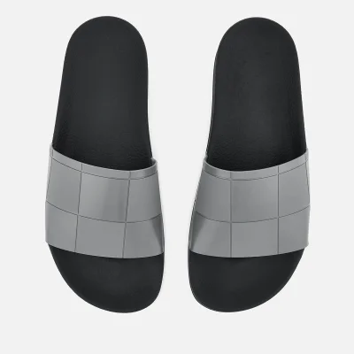 adidas by Raf Simons Men's Adilette Checkerboard Slider Sandals - Core Black