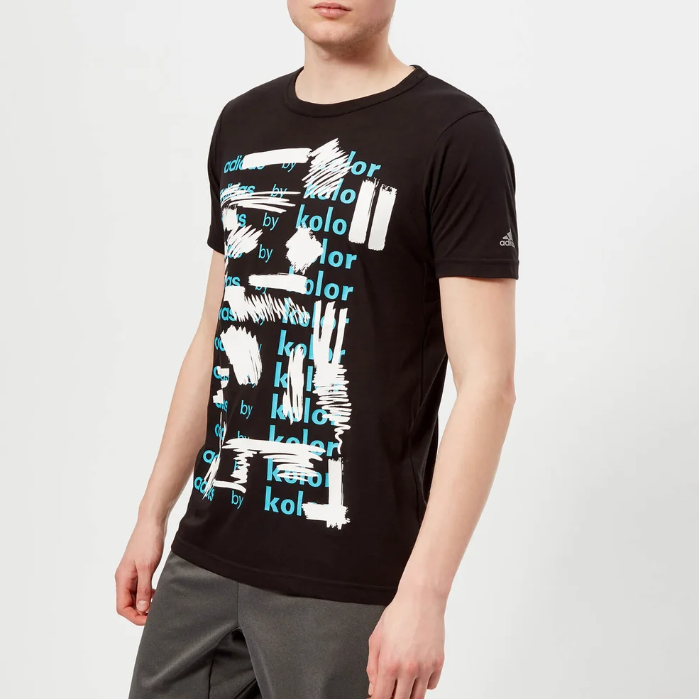 adidas by kolor Men's Graphic Short Sleeve T-Shirt - Black Image 1