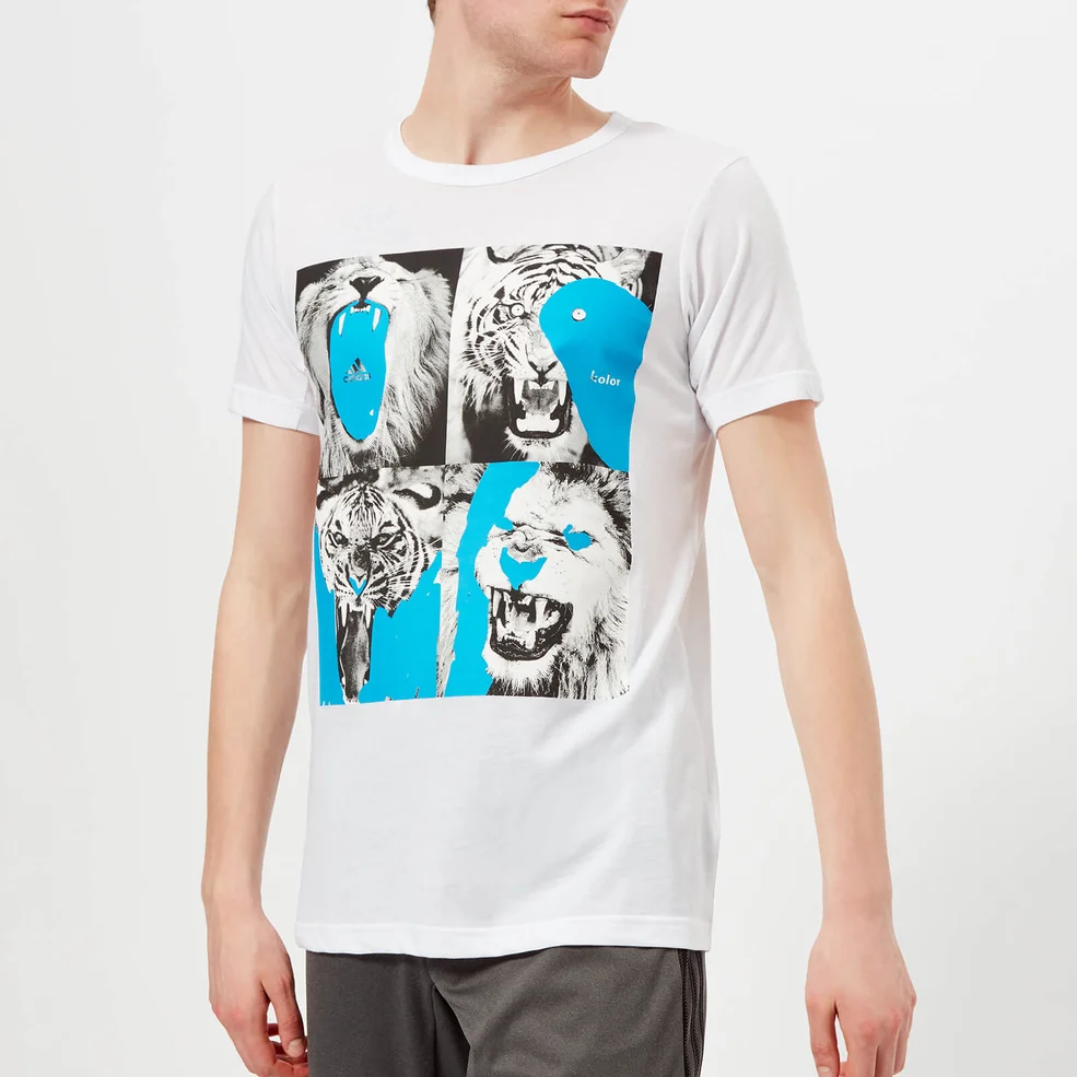 adidas by kolor Men's Graphic Short Sleeve T-Shirt - White Image 1