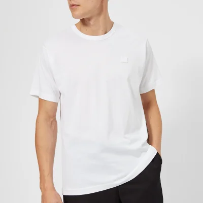 Acne Studios Men's Regular Fit Face Patch T-Shirt - Optic White