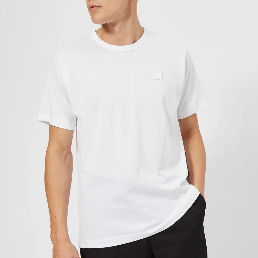 Acne Studios Men's Regular Fit Face Patch T-Shirt - Optic White Image 1
