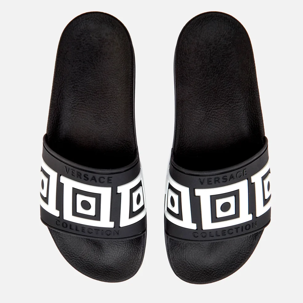 Versace Collection Men's Baroque Slider Sandals - Nero/Bianco Image 1
