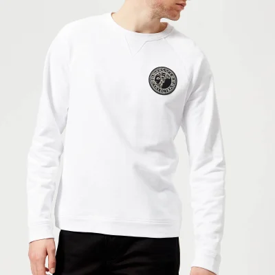 Versace Collection Men's Round Logo Sweatshirt - Bianco