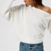 T by Alexander Wang Women's Snap Detail Off The Shoulder Crop Sweater - Ivory - Image 1