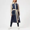 T by Alexander Wang Women's Chino Mixed Media Trench Coat - Canvas/Stripe Combo - Image 1