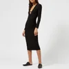 T by Alexander Wang Women's Stretch Jersey Bra Strap Detail Midi Dress - Black - Image 1