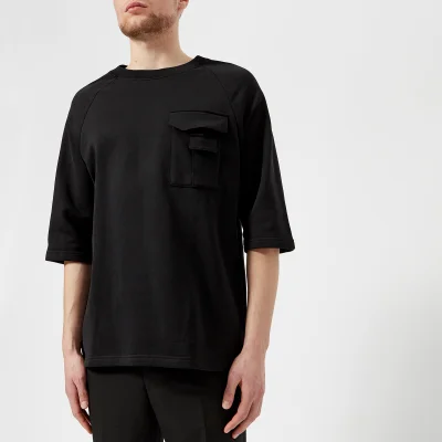 Matthew Miller Men's Conrad Oversize Short Sleeve Raglan Sweatshirt - Black