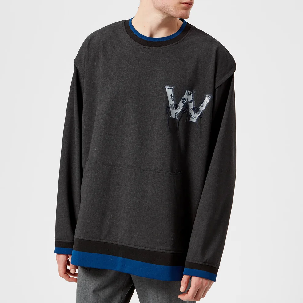 Wooyoungmi Men's W Logo Sweatshirt - Grey Image 1