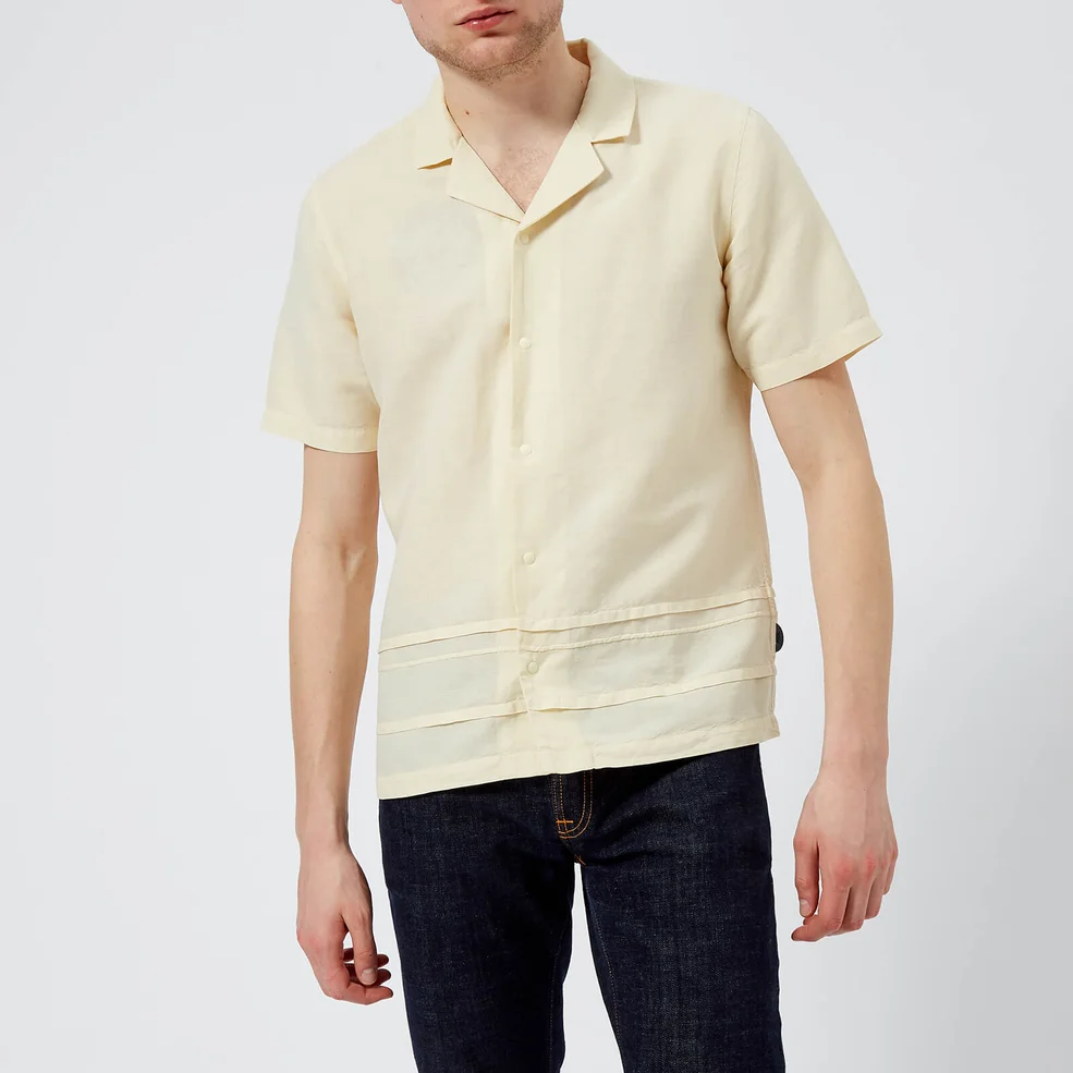 Folk Men's Horizon Short Sleeve Shirt - Soft Yellow Image 1