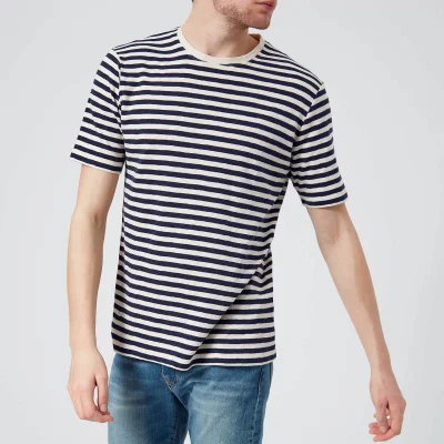Folk Men's Classic Stripe T-Shirt - Ecru Navy