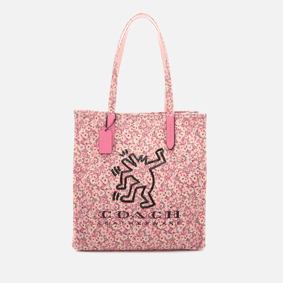 Coach 1941 Women's Coach X Keith Haring Print Tote Bag - Bright Pink Image 1