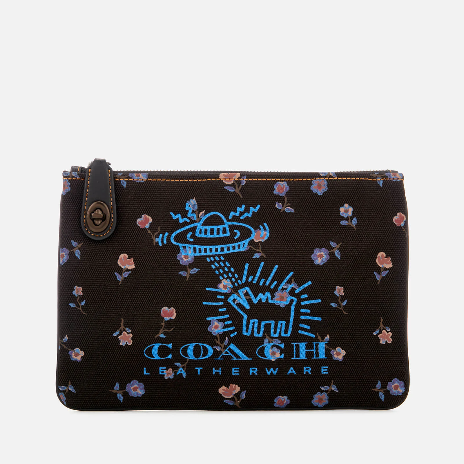 Coach Women's X Keith Haring Turnlock 26 Pouch - Black Image 1