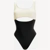 Solid & Striped Women's The Natasha Swimsuit - Cream Black - Image 1