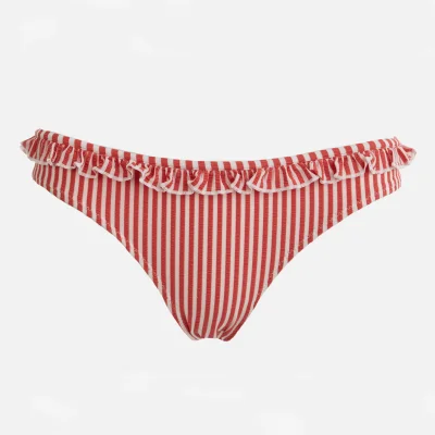 Solid & Striped Women's The Milly Bottom - Red Seersucker