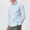 Officine Générale Men's Lipp Striped Cotton Shirt - Blue White - Image 1