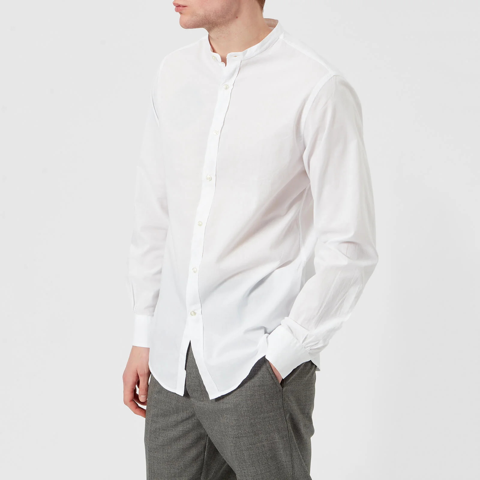 Officine Générale Men's Gaspard Garment Dye Cotton Shirt - White Image 1