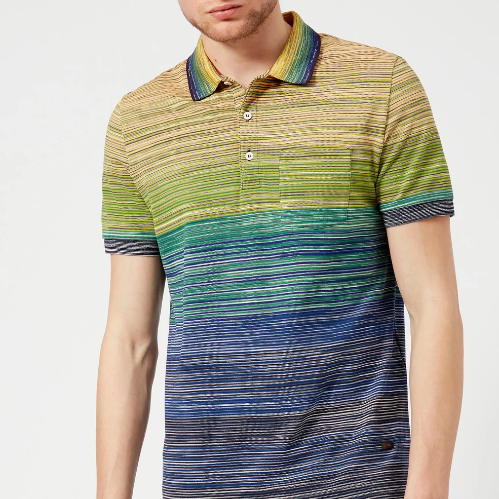 Missoni Men's Multi Stripe Classic Polo Shirt - Multi Image 1