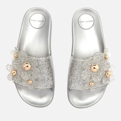 Marc Jacobs Women's Daisy Aqua Slide Sandals - Silver