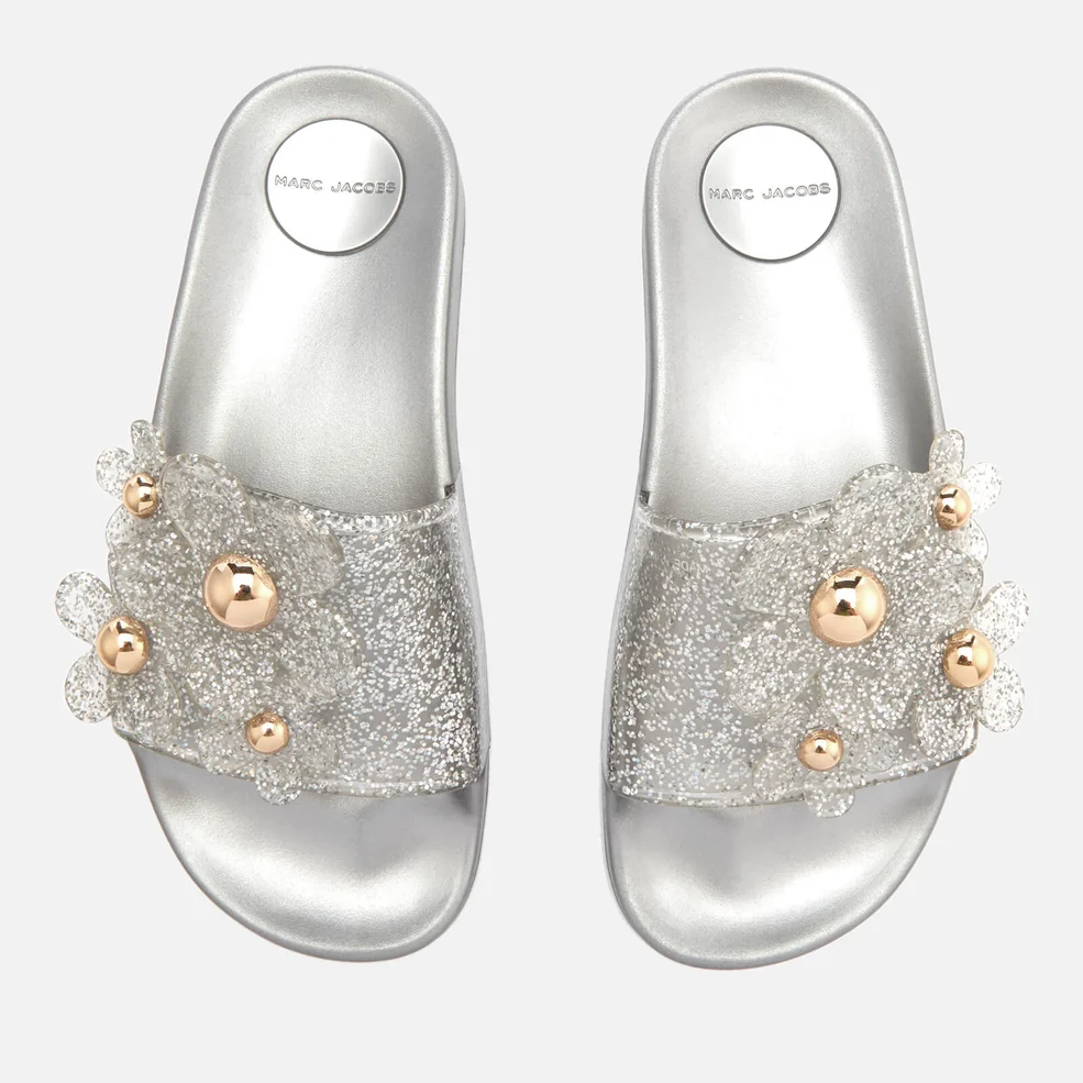 Marc Jacobs Women's Daisy Aqua Slide Sandals - Silver Image 1