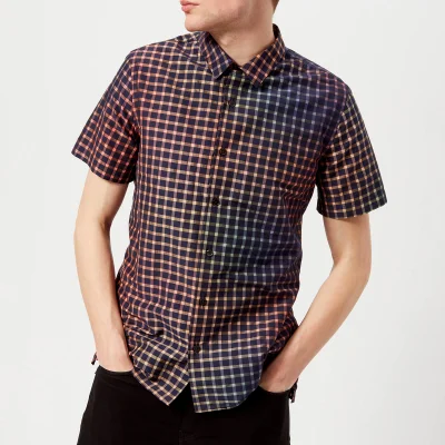 PS Paul Smith Men's Short Sleeve Gradated Print Casual Fit Shirt - Multi
