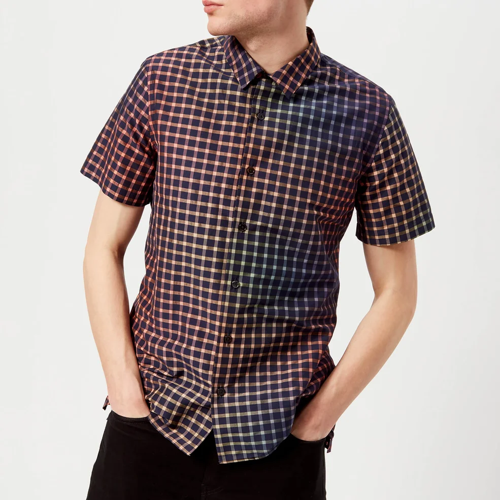 PS Paul Smith Men's Short Sleeve Gradated Print Casual Fit Shirt - Multi Image 1