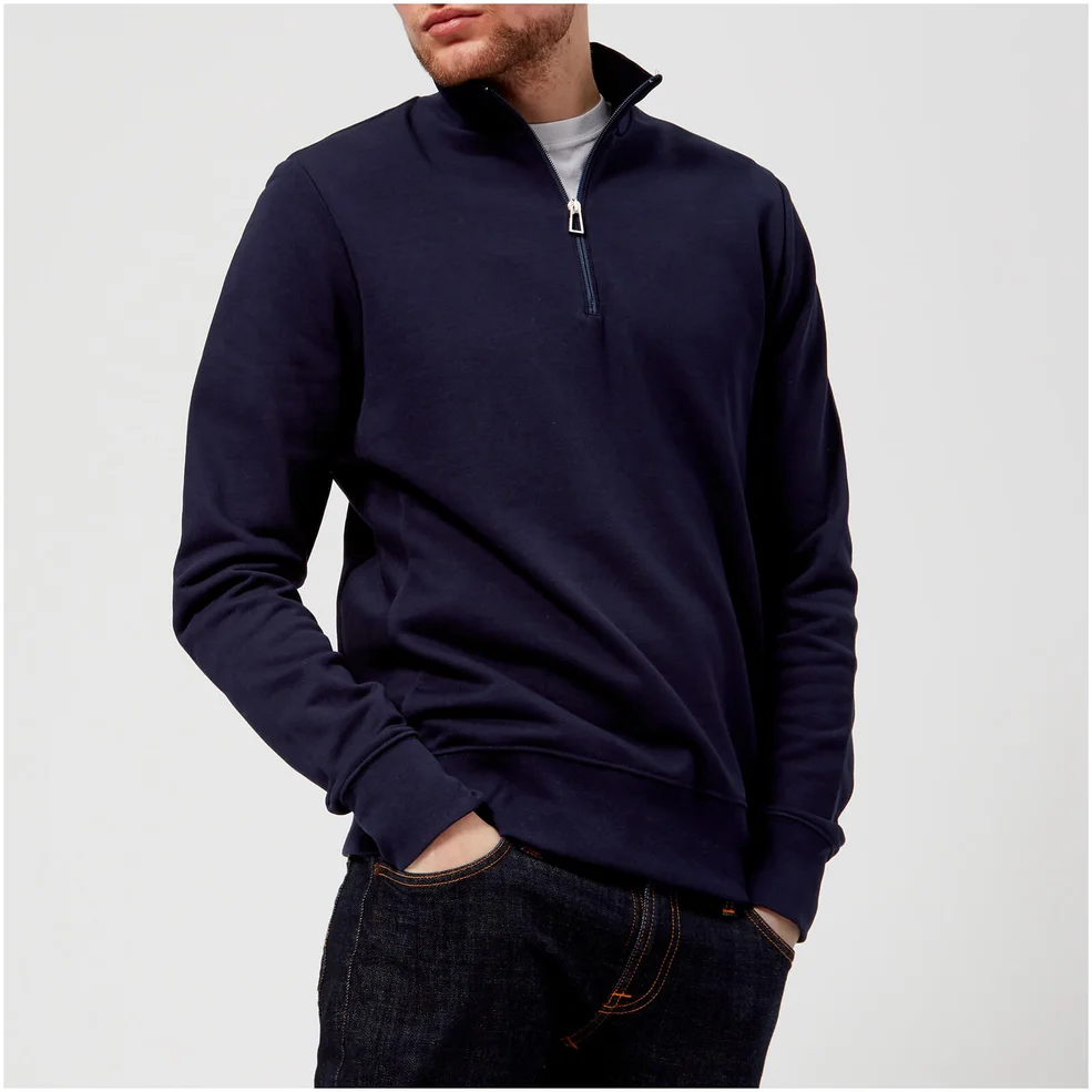 PS by Paul Smith Men's Regular Fit Half Zip Sweatshirt - Blue Image 1