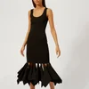 Christopher Kane Women's Rag Hem Bodycon Dress - Black - Image 1