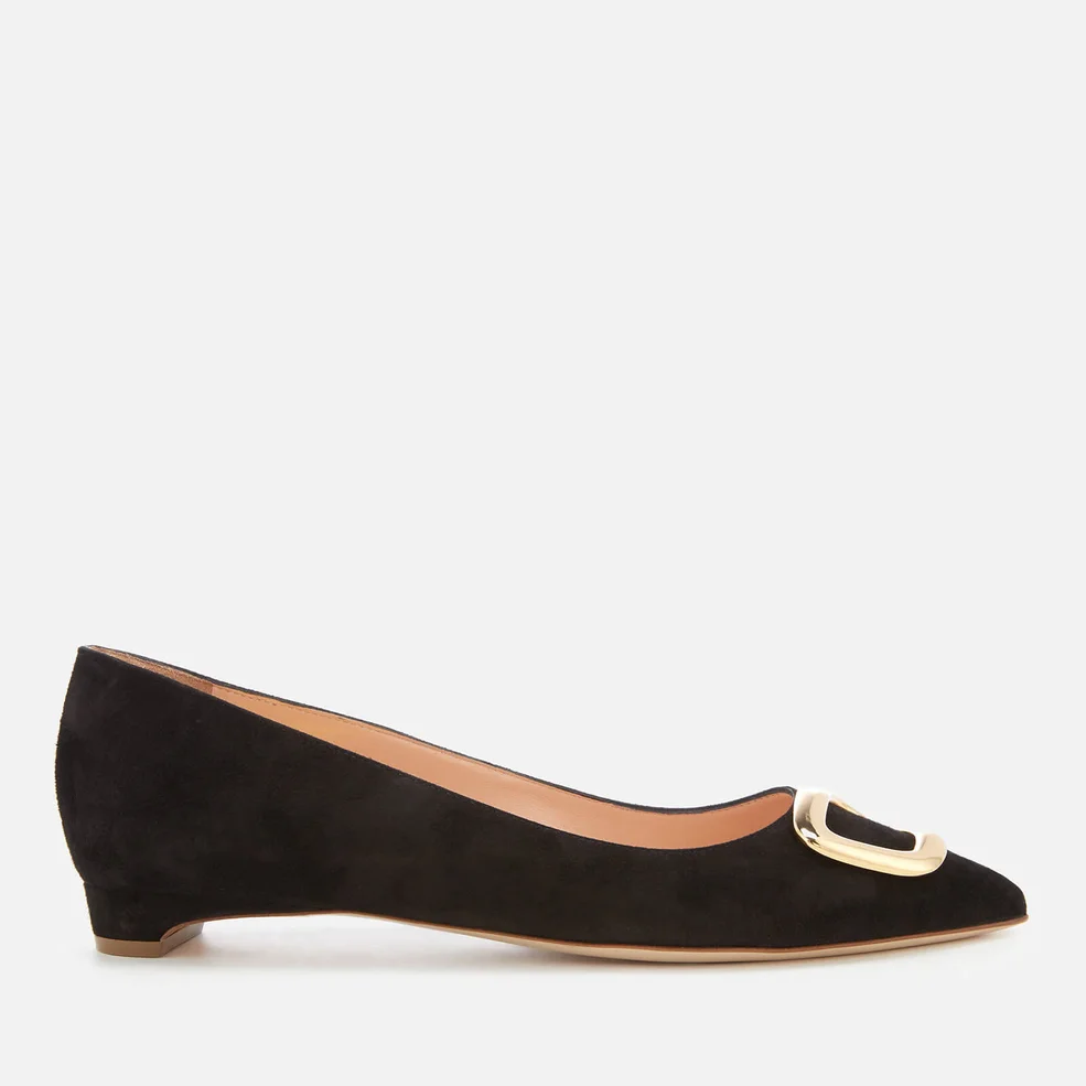 Rupert Sanderson Women's Bedfa Suede Pebble Court Shoes - Black Image 1
