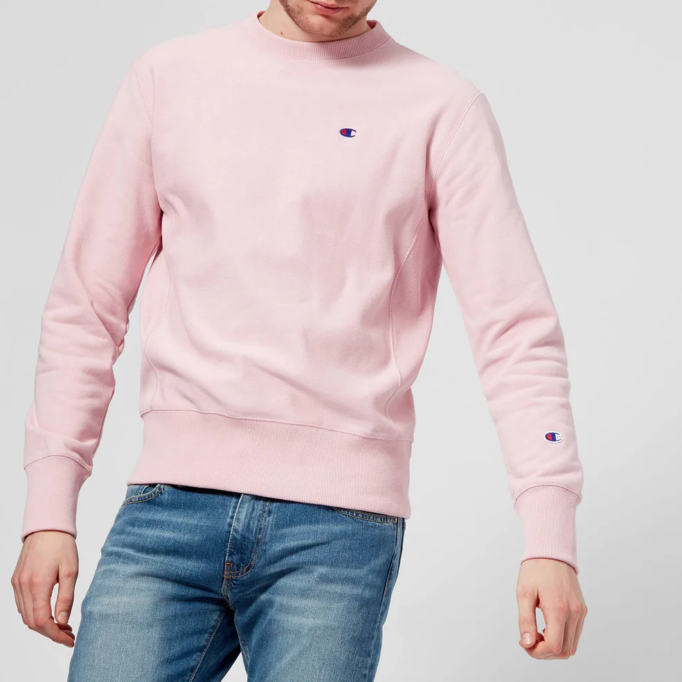 Champion Men's Crew Neck Sweatshirt - Pink Image 1