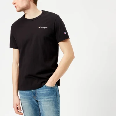 Champion Men's Short Sleeve Small Script T-Shirt - Black