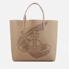 Vivienne Westwood Women's Made in Kenya Leather Shopper Bag - Beige - Image 1