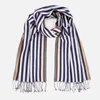 Paul Smith Accessories Men's Two Stripe Scarf - Blue - Image 1