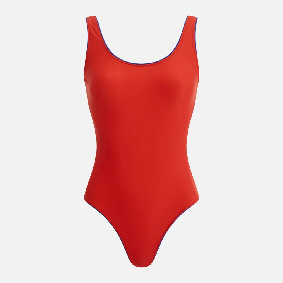 Champion Women's Low Back Swimsuit - Red Image 1