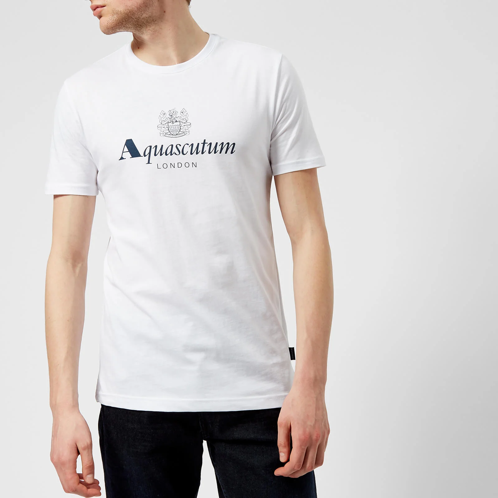 Aquascutum Men's Griffin Crew Neck T-Shirt - White Image 1