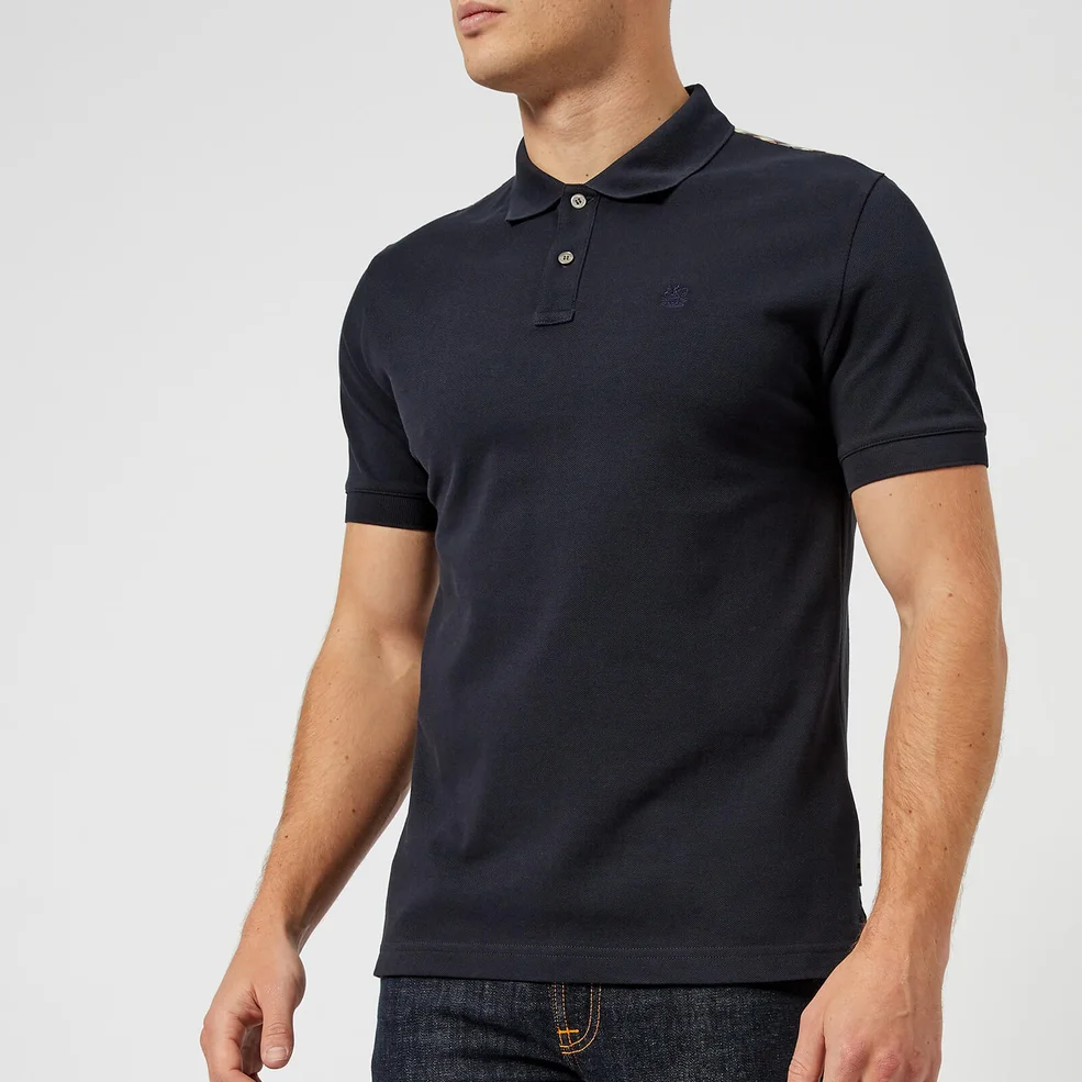Aquascutum Men's Hill CC Pique Short Sleeve Polo Shirt - Navy Image 1