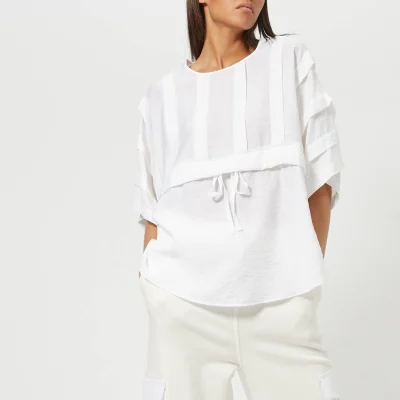 See By Chloé Women's Wide Sleeve T-Shirt with Waist Tie - White