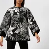 See By Chloé Women's Palm Print Short Quilted Jacket - Black/White - Image 1