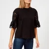 See By Chloé Women's Detailed Sleeve T-Shirt - Black - Image 1