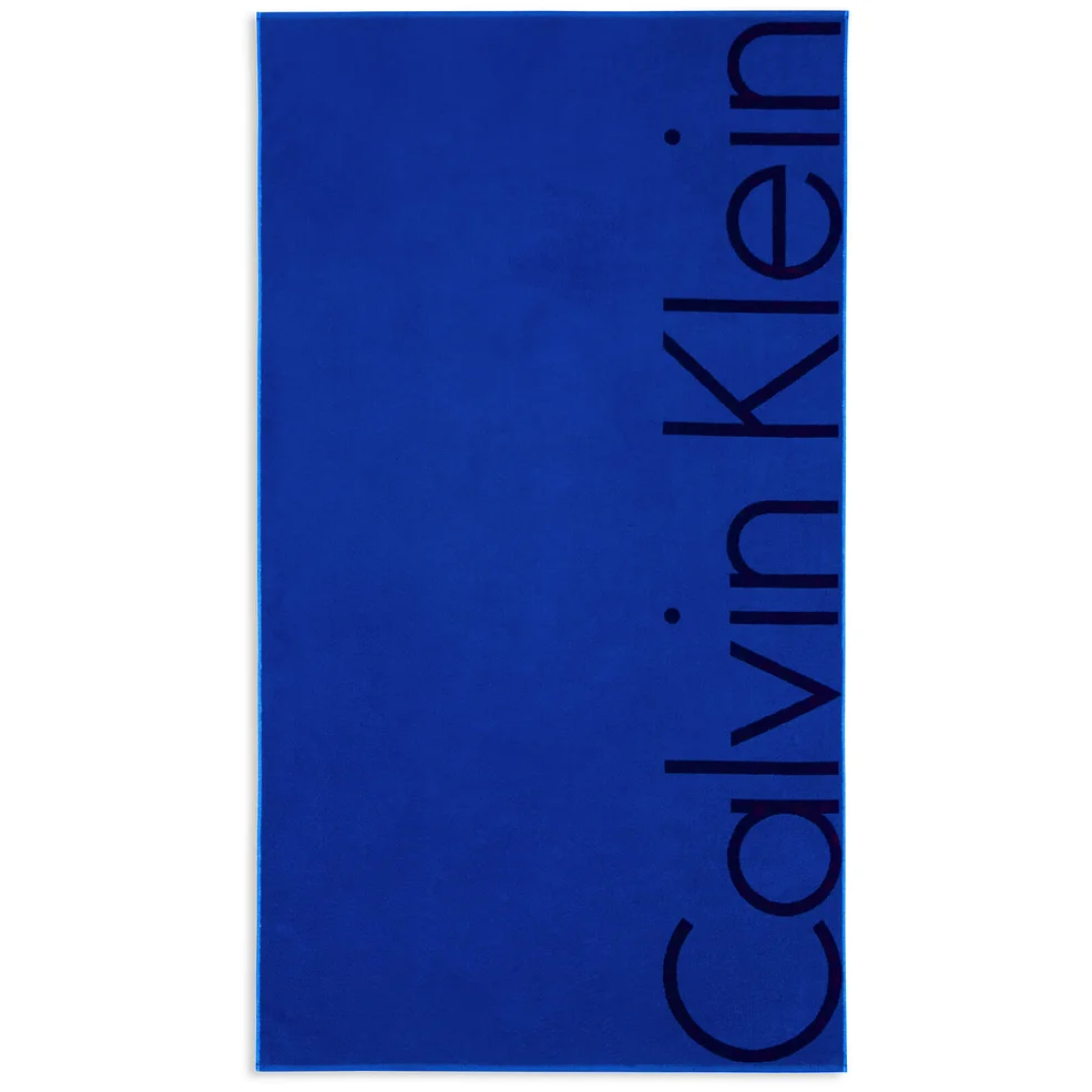 Calvin Klein Bold Beach Towel - Cobalt Image 1