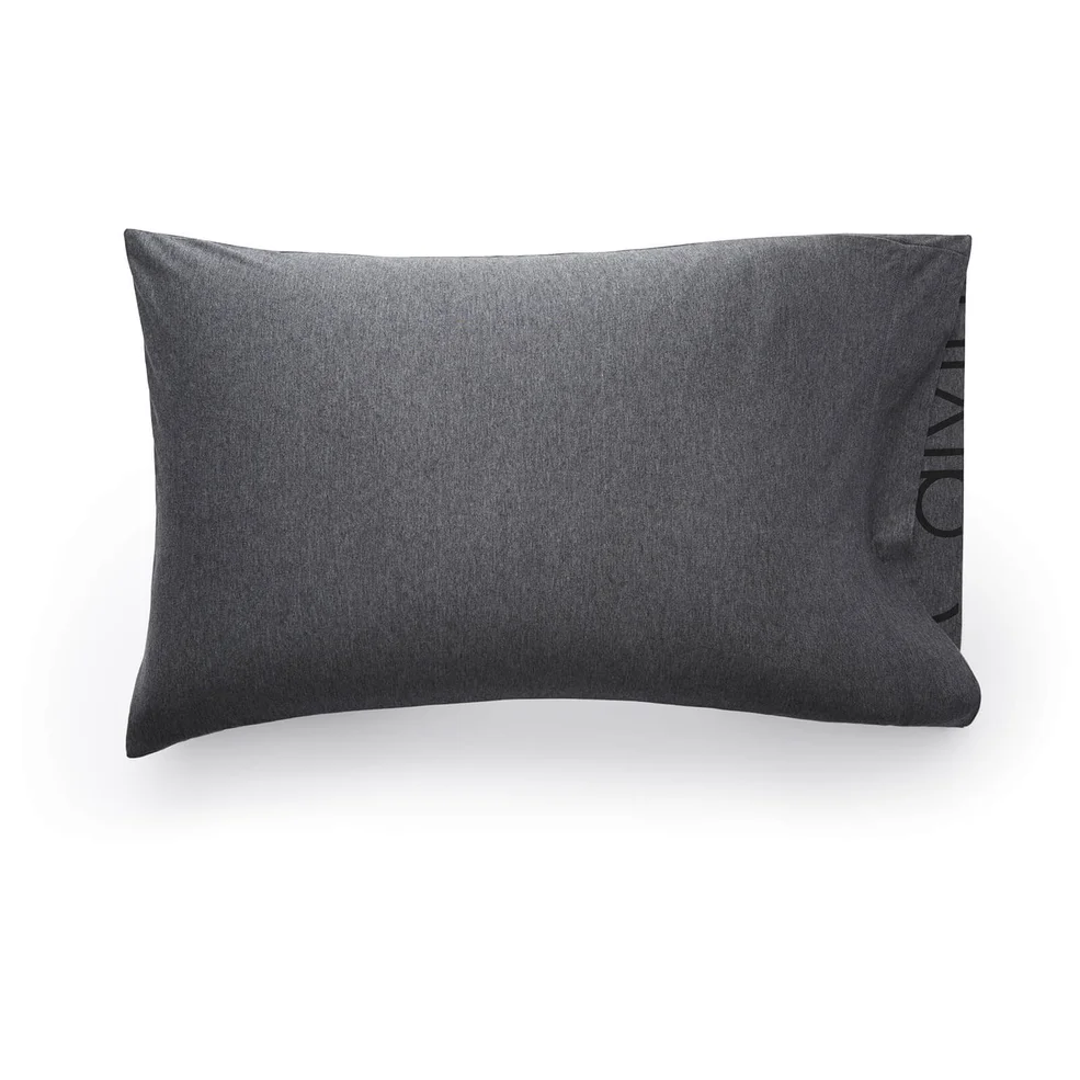 Calvin Klein Standard Pillowcase - Charcoal Image 1