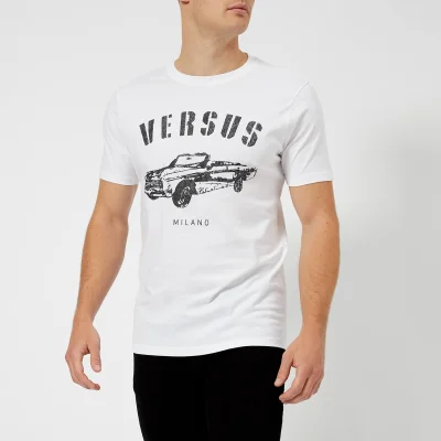 Versus Versace Men's Car Logo T-Shirt - White