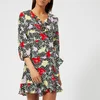 RIXO Women's Abigail Mini Wrap Dress - Polka Dot Garden - Image 1